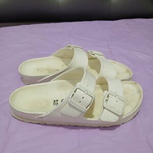 Birkenstock women's size 7 cream white eva Arizona rubber sandals